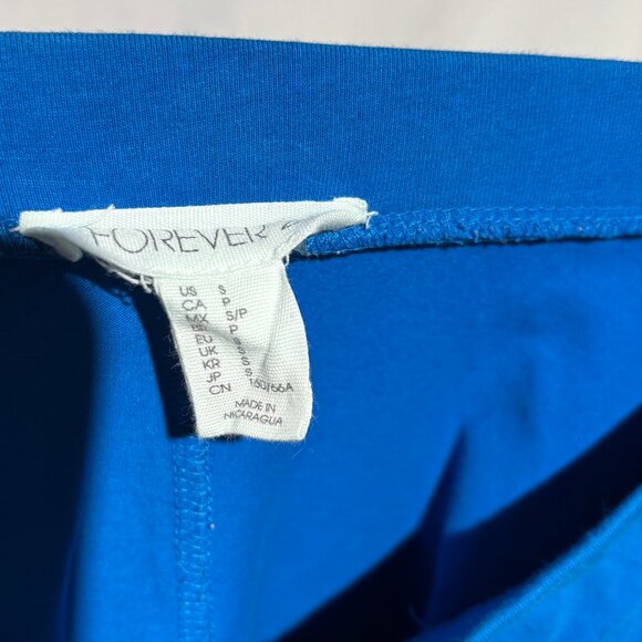 Forever 21 Blue Elastic Mini Skirt Cobalt Blue Size Small - Picture 2 of 2